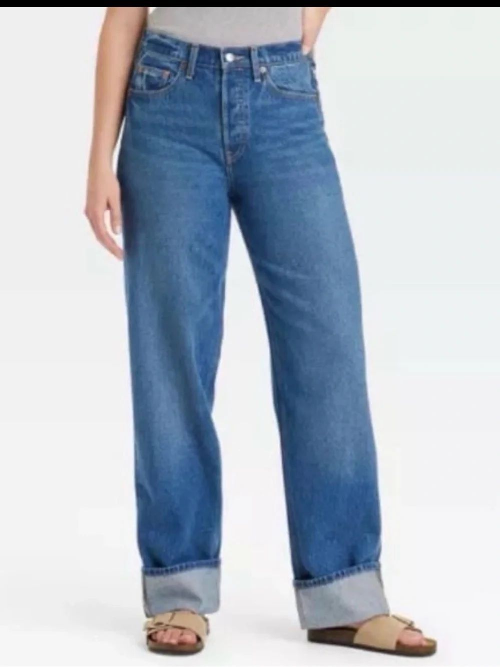 Women's Mid-Rise 90's Baggy Jeans - Universal Thread nwt size 12